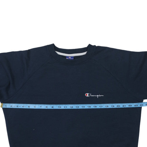 Champion Men's Blue 2XL Pullover Sweatshirt Crew Neck Fleece