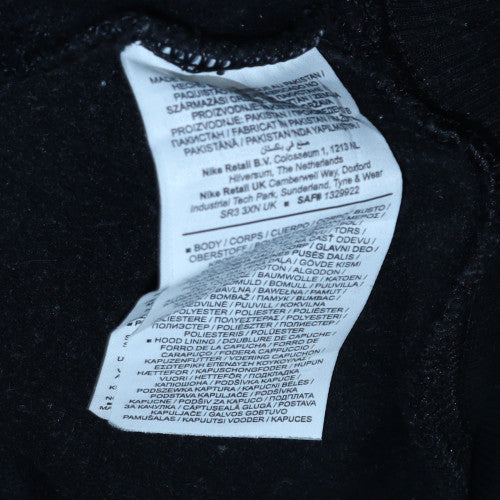 Nike Men’s Black Full Zip Hoodie Sweatshirt Size S Fleece Sportswear