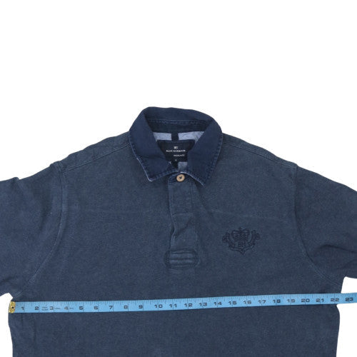 Marks and Spencer Blue Harbour Men's Blue Henley Sweatshirt M