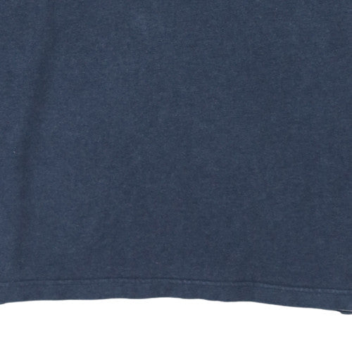 Marks and Spencer Blue Harbour Men's Blue Henley Sweatshirt M