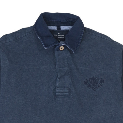 Marks and Spencer Blue Harbour Men's Blue Henley Sweatshirt M