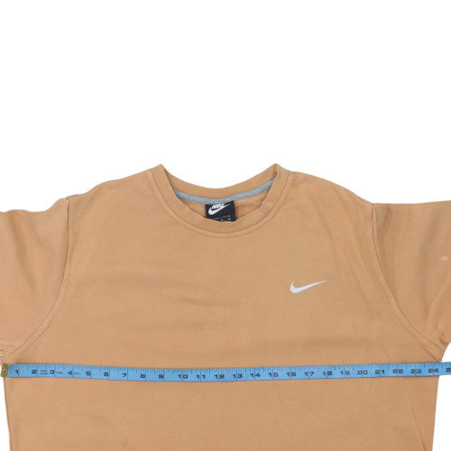 Nike Men's Beige XL Pullover Sweatshirt Crew Neck Logo Jumper