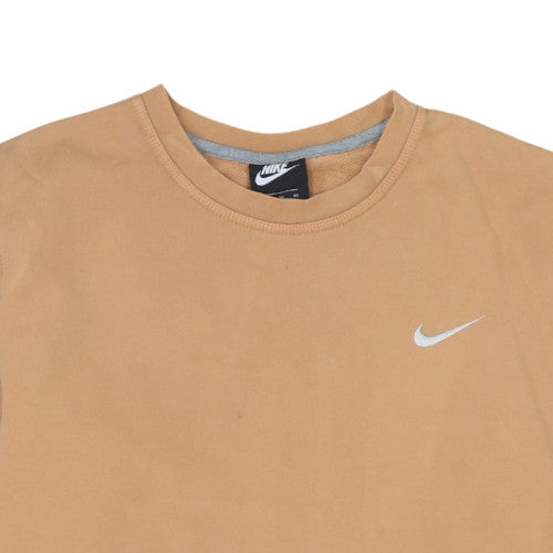 Nike Men's Beige XL Pullover Sweatshirt Crew Neck Logo Jumper