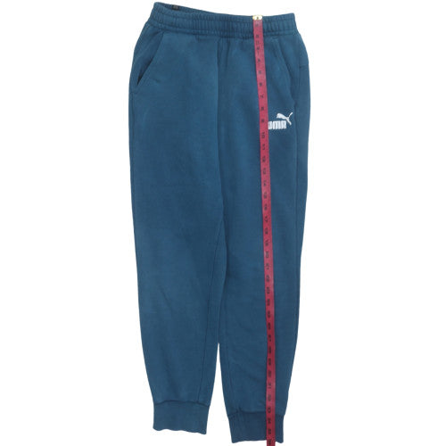 Puma Men's Blue Fleece Jogger Sweatpants S Regular Fit Activewear