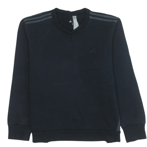 Adidas Mens Black XL Sweatshirt Crew Neck Long Sleeve Logo Pullover