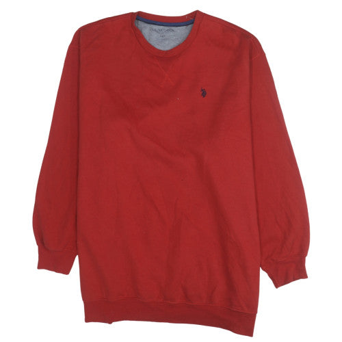 U.S. Polo Assn. Men's Red 3XLT Pullover Sweatshirt Crew Neck
