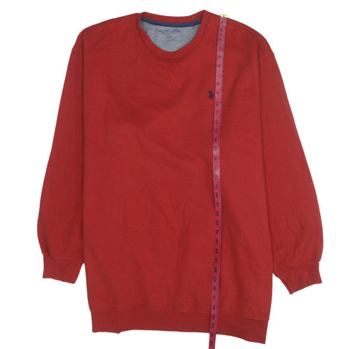 U.S. Polo Assn. Men's Red 3XLT Pullover Sweatshirt Crew Neck
