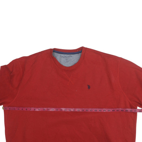 U.S. Polo Assn. Men's Red 3XLT Pullover Sweatshirt Crew Neck