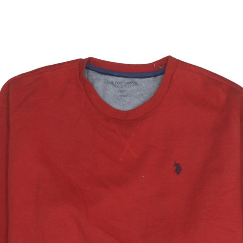 U.S. Polo Assn. Men's Red 3XLT Pullover Sweatshirt Crew Neck