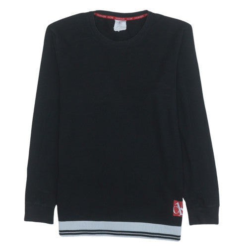 Calvin Klein Men's Black Regular Fit Crew Neck Sweatshirt M