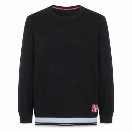 Calvin Klein Men's Black Regular Fit Crew Neck Sweatshirt M