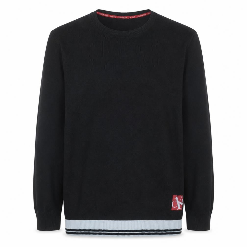 Calvin Klein Men's Black Regular Fit Crew Neck Sweatshirt M