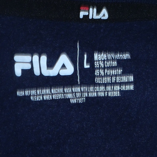 FILA Men's Blue Crew Neck Pullover Sweatshirt Size L