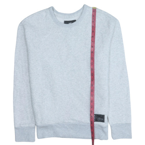 Hollister Mens Grey Fleece Crew Neck Pullover Sweatshirt XS