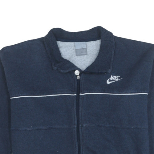Nike Men's Blue Full Zip Fleece Sweatshirt Jacket Size M