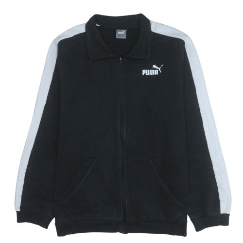 Puma Mens Black Full Zip Sports Sweatshirt L Fleece Jacket
