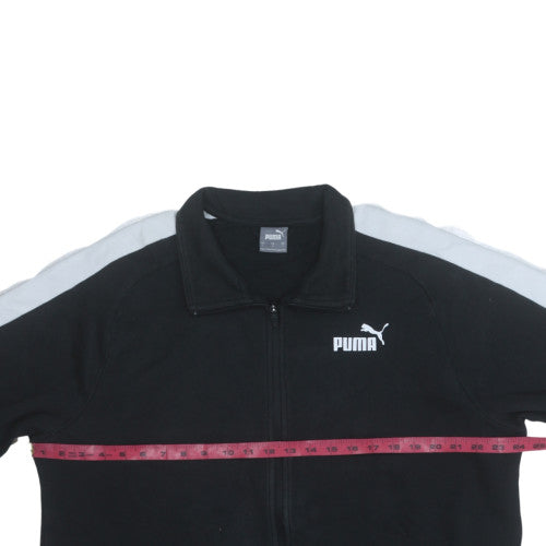 Puma Mens Black Full Zip Sports Sweatshirt L Fleece Jacket