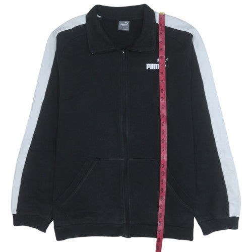 Puma Mens Black Full Zip Sports Sweatshirt L Fleece Jacket