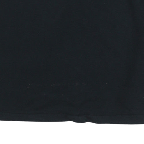Adidas Women Black 1/4 Zip Pullover Sweatshirt UK 12 Fleece Logo