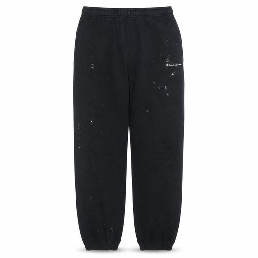 Front view of Champion Men's Black Large Fleece Sweatpants Joggers