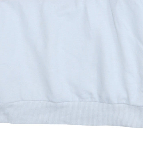 Fila Womens White Crew Neck Pullover Sweatshirt M/12 Logo Print