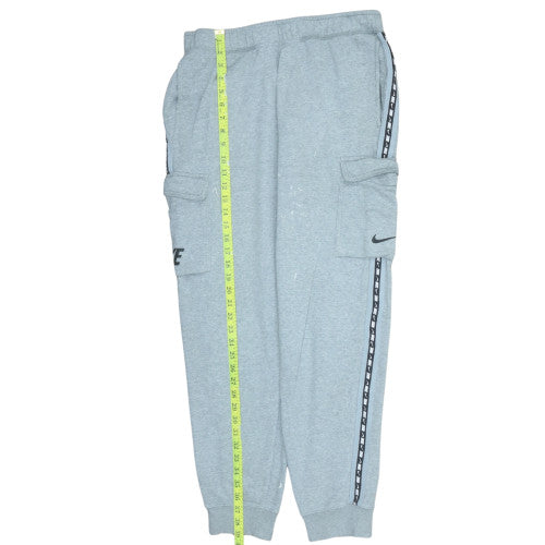 Nike Men's Grey Jogger Fleece Cargo Sweatpants L Regular Fit