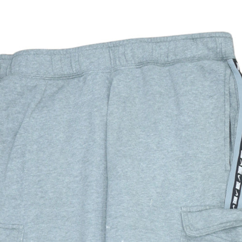 Nike Men's Grey Jogger Fleece Cargo Sweatpants L Regular Fit