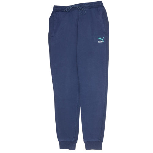 Puma Men's Blue Jogger Sweatpants M Regular Fit Cotton Blend