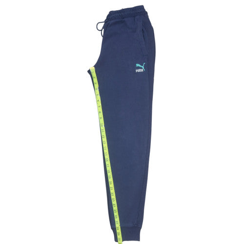 Puma Men's Blue Jogger Sweatpants M Regular Fit Cotton Blend