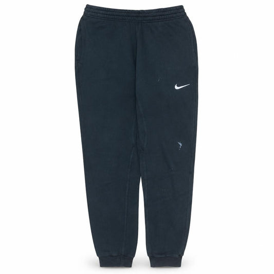 Front view of Nike Men's Black Small Jogger Sweatpants Fleece Elastic Waist