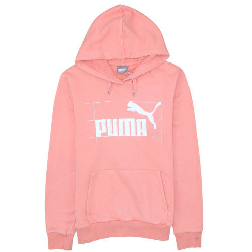 Puma Women's Pink Hoodie Size 14 Pullover Hooded Sweatshirt