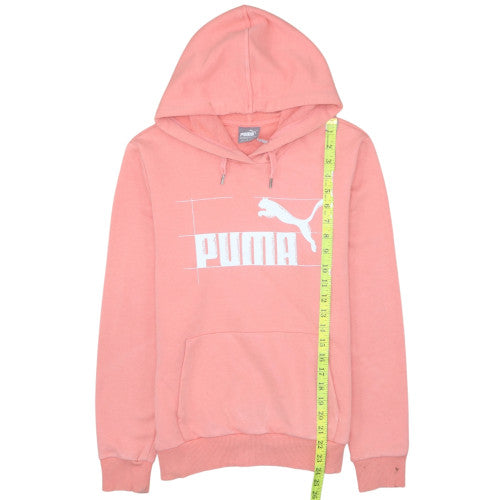 Puma Women's Pink Hoodie Size 14 Pullover Hooded Sweatshirt
