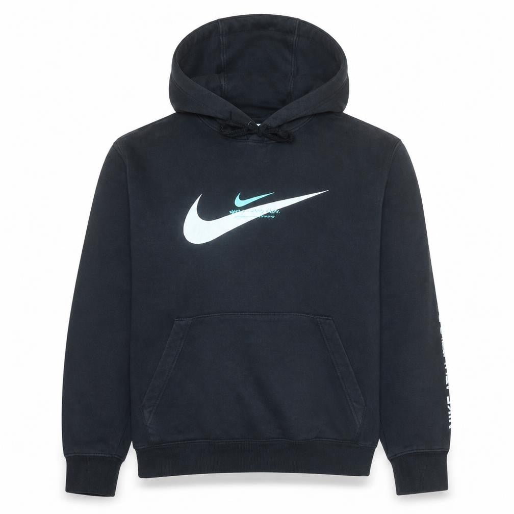 Nike Men's Black Pullover Hoodie L Sports Graphic Fleece