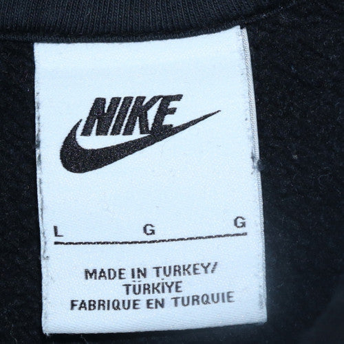Nike Men's Black Pullover Hoodie L Sports Graphic Fleece
