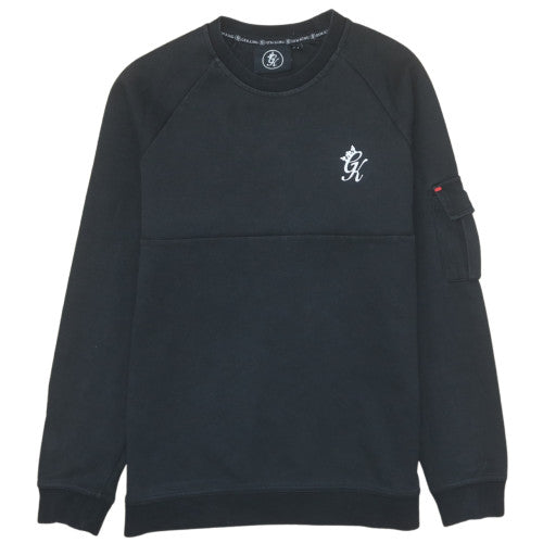 Gym King Men's Black Medium Crew Neck Slim Fit Sweatshirt