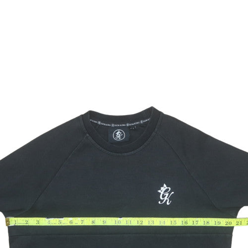 Gym King Men's Black Medium Crew Neck Slim Fit Sweatshirt