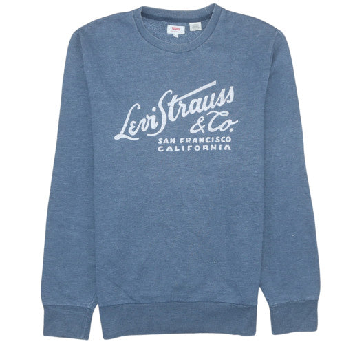 Levi's Men's Blue Crew Neck Graphic Sweatshirt Size M