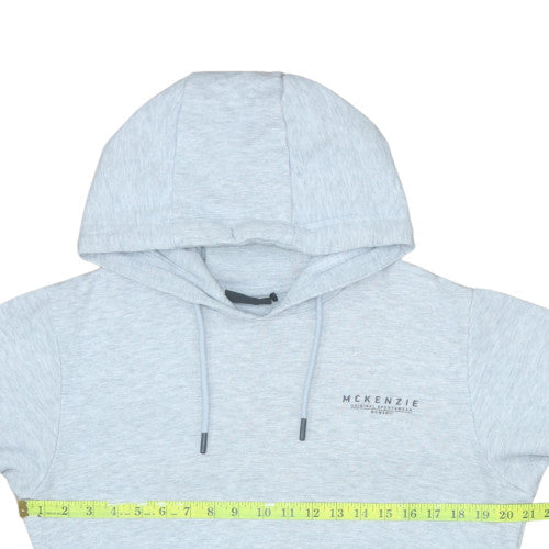 McKenzie Men’s Grey Pullover Hoodie M Regular Fit Fleece Hooded Sweatshirt