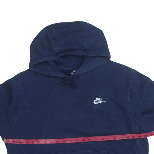Nike Men's Blue Pullover Hoodie Size M Hooded Fleece Sweatshirt