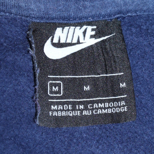 Nike Men's Blue Pullover Hoodie Size M Hooded Fleece Sweatshirt