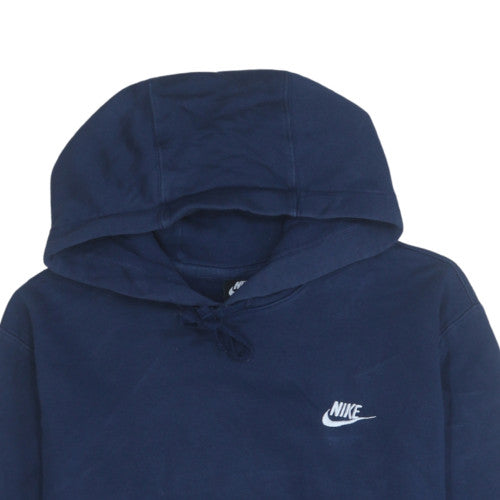 Nike Men's Blue Pullover Hoodie Size M Hooded Fleece Sweatshirt