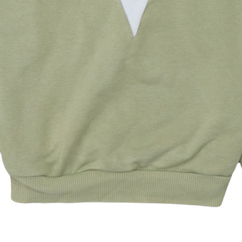 Adidas Womens Green Black Sweatshirt Size S Crew Neck Pullover