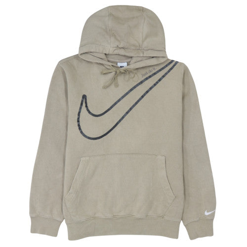 Nike Men's Beige Pullover Hoodie Small Logo Sportswear