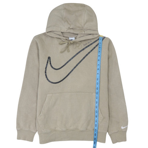 Nike Men's Beige Pullover Hoodie Small Logo Sportswear