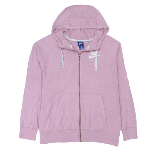 Nike Womens Pink Full Zip Hoodie Cotton Blend Size M