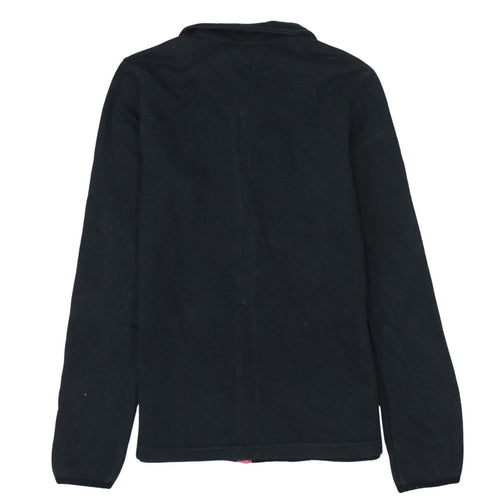 Adidas Womens Black Full Zip Fleece Sweatshirt Size 14