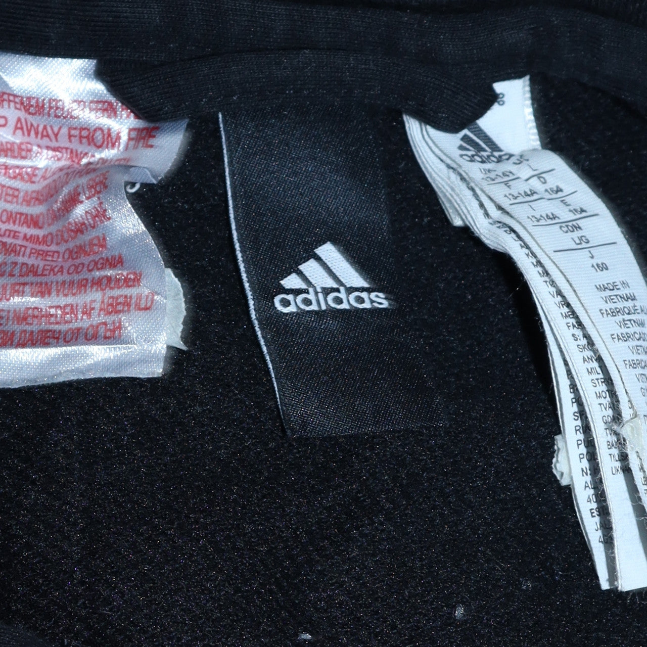 Adidas Womens Black Full Zip Fleece Sweatshirt Size 14