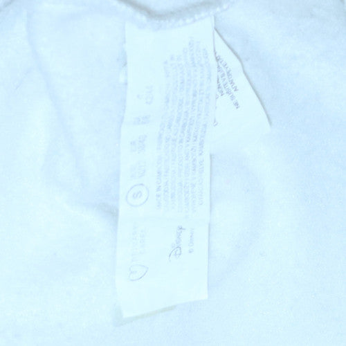 Disney Women White Sweatshirt Mickey Print Size S Crew Neck