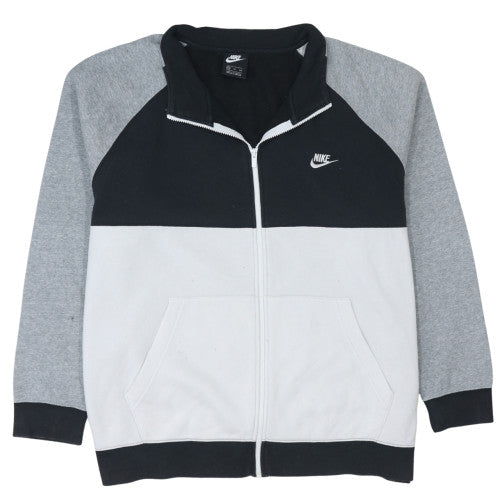 Nike Men's Black Grey Full Zip Sweatshirt 2XL Sports Fleece