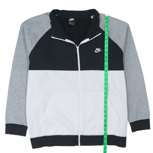 Nike Men's Black Grey Full Zip Sweatshirt 2XL Sports Fleece